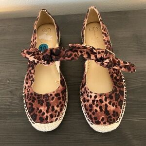 Jessica Simpson NWOT Woman’s Leopard Print Espadrilles Slip On Shoes. Size 10.